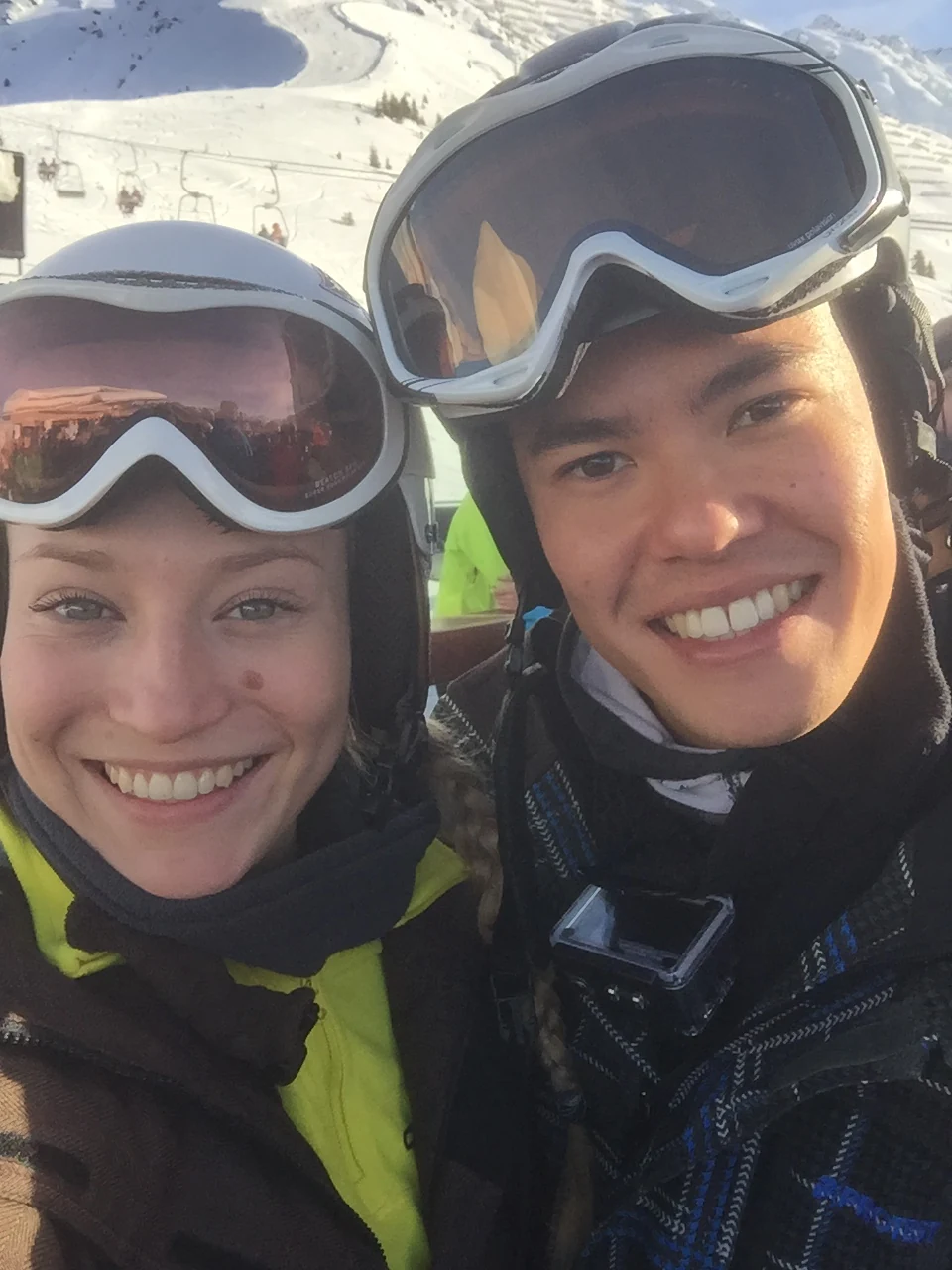 Ein Selfie mit Skibrillen